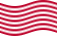Falująca Sons of Liberty (USA ok. 1765, 13 pasów) flaga statyczna