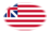 Grand Union (USA 1775-1777)-Flaga jako winieta owalna