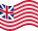 Falująca Grand Union (USA 1775-1777) flaga statyczna