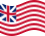 Falująca Grand Union (USA 1775-1777) flaga statyczna