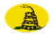 Gadsden (USA ok. 1775)-Flaga jako winieta owalna