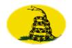 Gadsden (USA ok. 1775)-Flaga jako winieta owalna