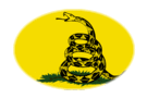 Gadsden (USA ok. 1775)-Flaga jako winieta owalna