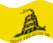 Falująca Gadsden (USA ok. 1775) flaga statyczna