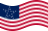 Falująca Great Star (USA 1818-1819) flaga statyczna