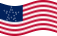 Falująca Great Star (USA 1818-1819) flaga statyczna