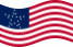 Falująca Great Star (USA 1818-1819) flaga statyczna