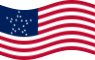 Falująca Great Star (USA 1818-1819) flaga statyczna