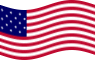 Falująca Star-Spangled Banner (USA 1795-1818) flaga statyczna