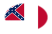 Blood-Stained Banner (Skonfederowane Stany 1865)-Flaga jako winieta owalna
