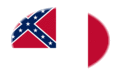 Blood-Stained Banner (Skonfederowane Stany 1865)-Flaga jako winieta owalna