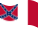 Falująca Blood-Stained Banner (Skonfederowane Stany 1865) flaga statyczna