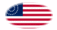 USA 37 gwiazd (1867-1877)-Flaga jako winieta owalna