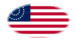 USA 37 gwiazd (1867-1877)-Flaga jako winieta owalna
