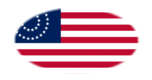 USA 37 gwiazd (1867-1877)-Flaga jako winieta owalna