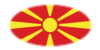 Macedonia-Flaga jako winieta owalna