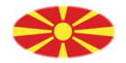 Macedonia-Flaga jako winieta owalna