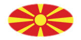 Macedonia-Flaga jako winieta owalna