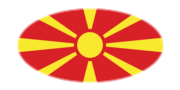 Macedonia-Flaga jako winieta owalna