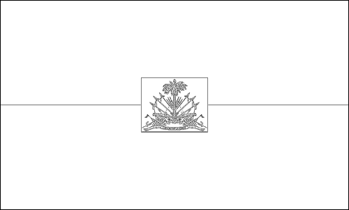 Kontur flagi do kolorowania: Haiti
