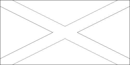 Kontur flagi do kolorowania: Jamajka