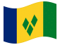 Animowana flaga Saint Vincent i Grenadyny