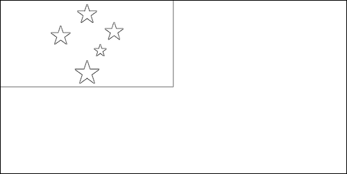 Kontur flagi do kolorowania: Samoa