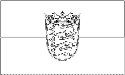 Kontur flagi do kolorowania: Badenia-Wirtembergia