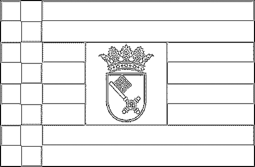 Kontur flagi do kolorowania: Brema