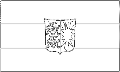 Kontur flagi do kolorowania: Szlezwik-Holsztyn