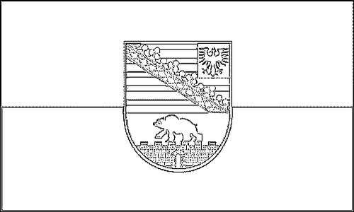 Kontur flagi do kolorowania: Saksonia-Anhalt