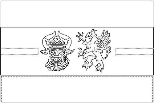 Kontur flagi do kolorowania: Meklemburgia-Pomorze Przednie