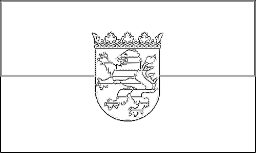 Kontur flagi do kolorowania: Hesja