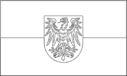 Kontur flagi do kolorowania: Brandenburgia