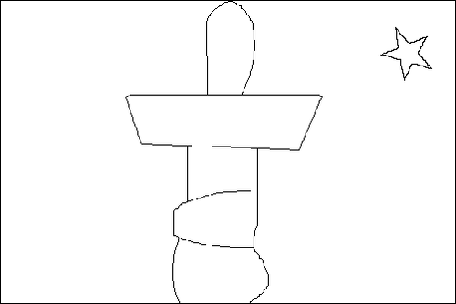 Kontur flagi do kolorowania: Nunavut
