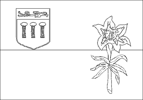 Kontur flagi do kolorowania: Saskatchewan