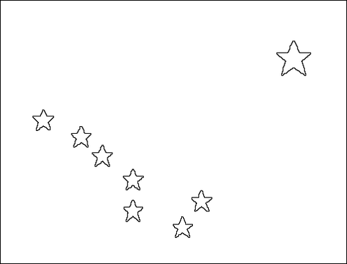 Kontur flagi do kolorowania: Alaska