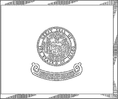 Kontur flagi do kolorowania: Idaho