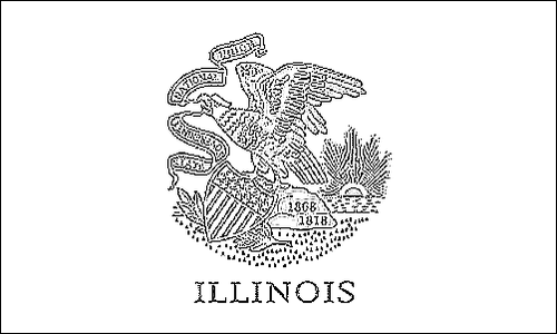 Kontur flagi do kolorowania: Illinois