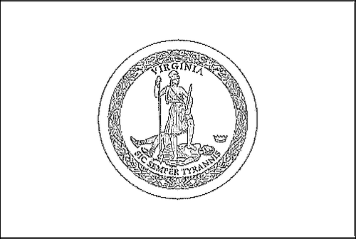 Kontur flagi do kolorowania: Virginia