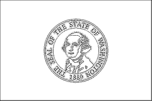 Kontur flagi do kolorowania: Washington