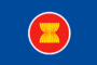 Grafika flagi ASEAN (Stowarzyszenie Narodów Azji Południowo-Wschodniej)