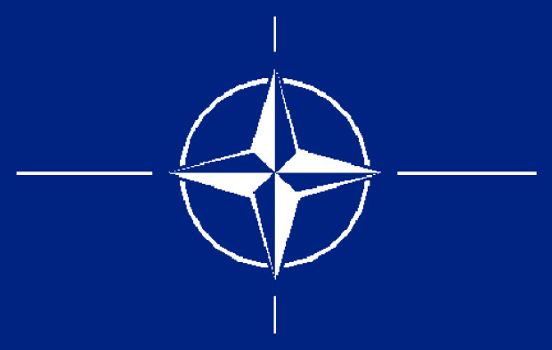 Flaga NATO (Organizacja Traktatu Północnoatlantyckiego)