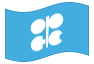 Animowana flaga OPEC (Organizacja Krajów Eksportujących Ropę Naftową)