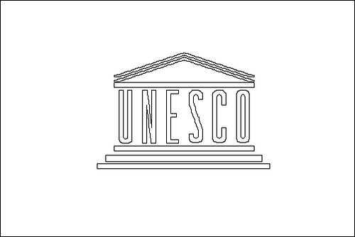 Kontur flagi do kolorowania: UNESCO