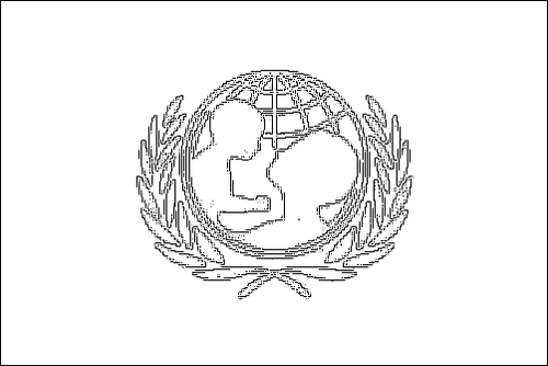 Kontur flagi do kolorowania: UNICEF