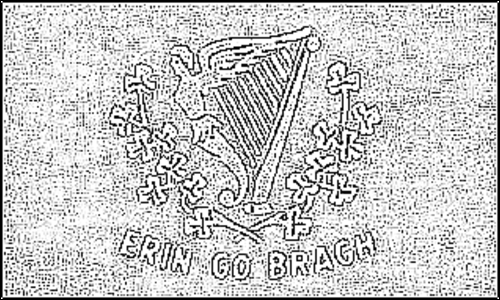 Kontur flagi do kolorowania: Erin go Bragh
