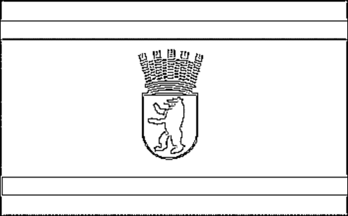 Kontur flagi do kolorowania: Berlin Wschodni (Ostberlin)