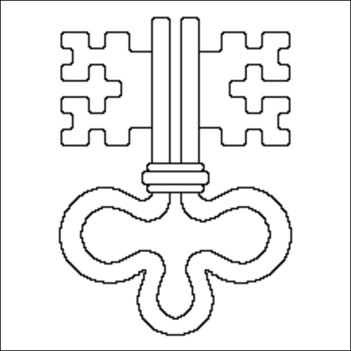 Kontur flagi do kolorowania: Nidwalden