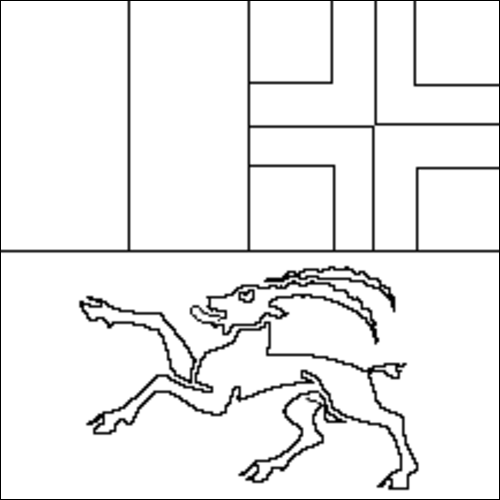 Kontur flagi do kolorowania: Graubünden / Grischun